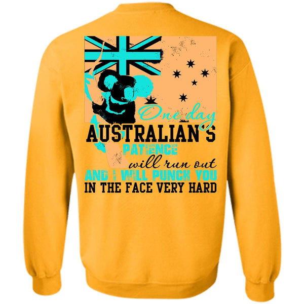 I Love Veteran T Shirt, On Day Australian's Patience Sweatshirt
