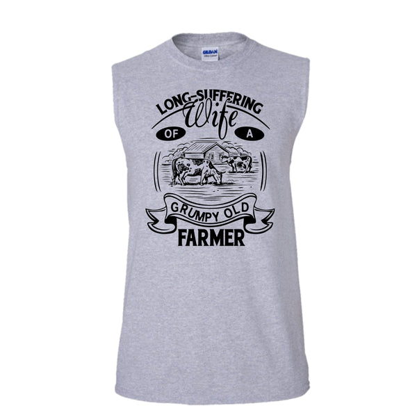 Long-Suffering Wife T Shirt, Coolest Grandpa T Shirt, Awesome t-shirts (Men's Cotton Sleeveless)