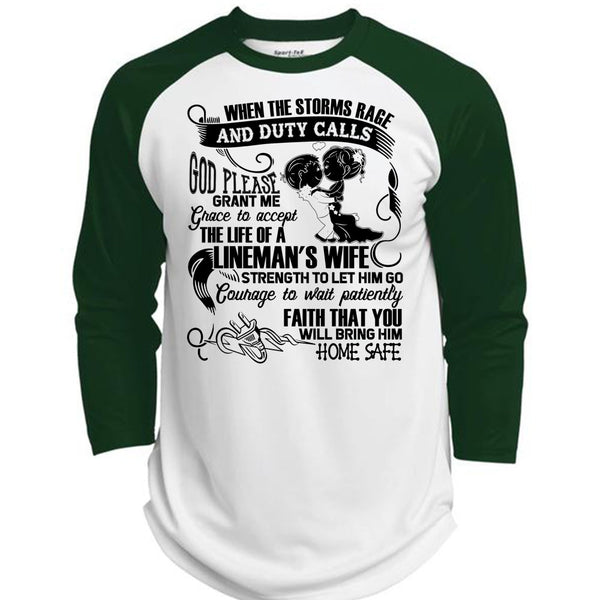 The Life Of A Lineman's Wife T Shirt, I Love Lineman T Shirt, Awesome T-Shirts  (Polyester Game Baseball Jersey)