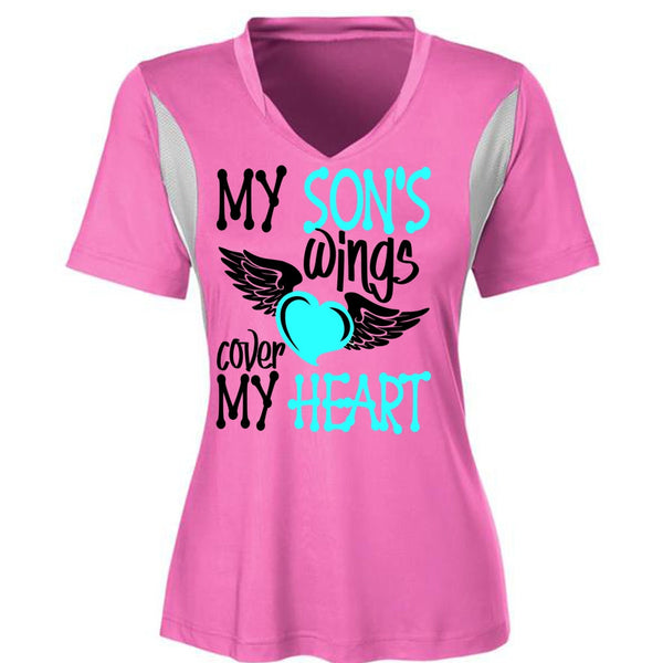 My Son's Wings Cover My Heart T Shirt, I Love Son T Shirt, Awesome T-Shirts