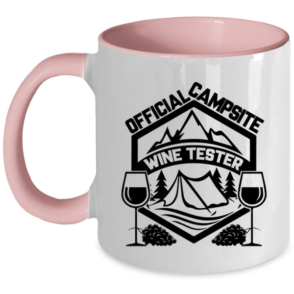 Wine Tester Coffee Mug, Official Campsite Accent Mug