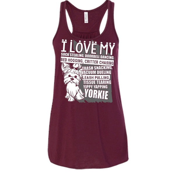 I Love My Sock Stealing T Shirt, Coolest Yorkie T Shirt, Cool T Shirt