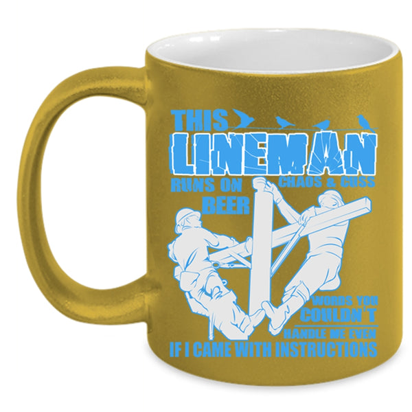 Funny Gift For Linemans Coffee Mug, Awesome Linemans Accent Mug