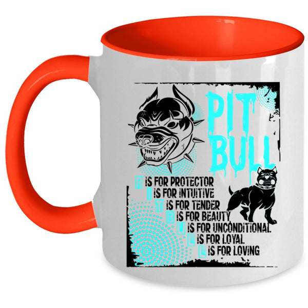 Cool Gift For Pit Bull Lovers Coffee Mug, Pit Bull Accent Mug