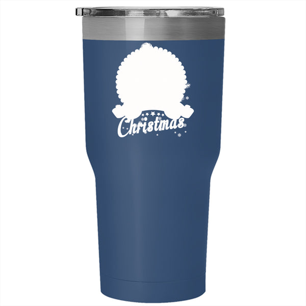 Pugly Christmas Tumbler 30 oz Stainless Steel, Cute Christmas Travel Mug