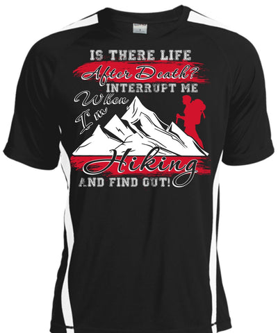 A black t-shirt with the shopify logo