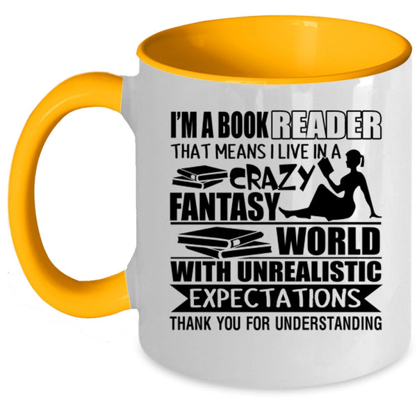 Cute Gift For Booker Coffee Mug, I'm A Book Reader Accent Mug