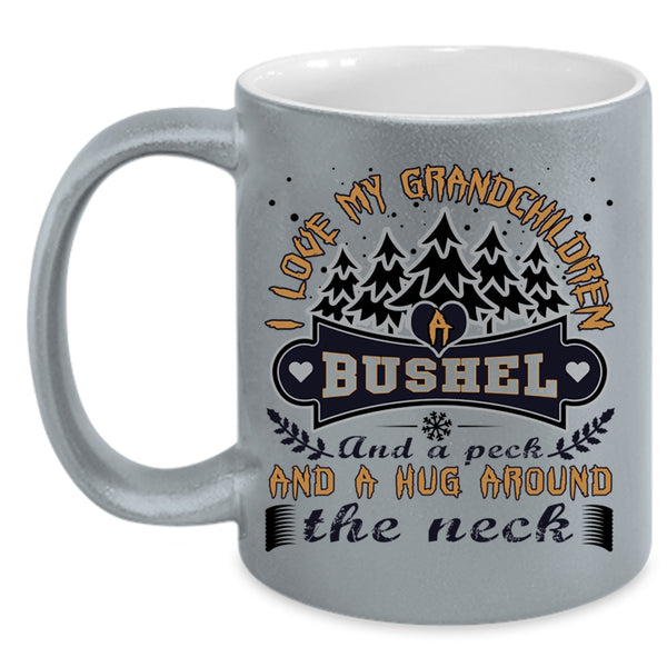 Christmas Gift For Dad Coffee Mug, I Love My Grandchildren Accent Mug
