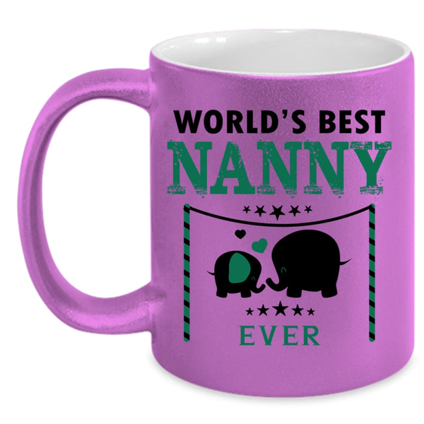 I Love My Nanny Coffee Mug, World's Best Nanny Ever Accent Mug