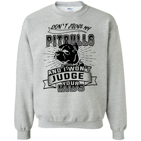 Coolest Dog Lover T Shirt, Don't Judge My Pit Bull Sweatshirt