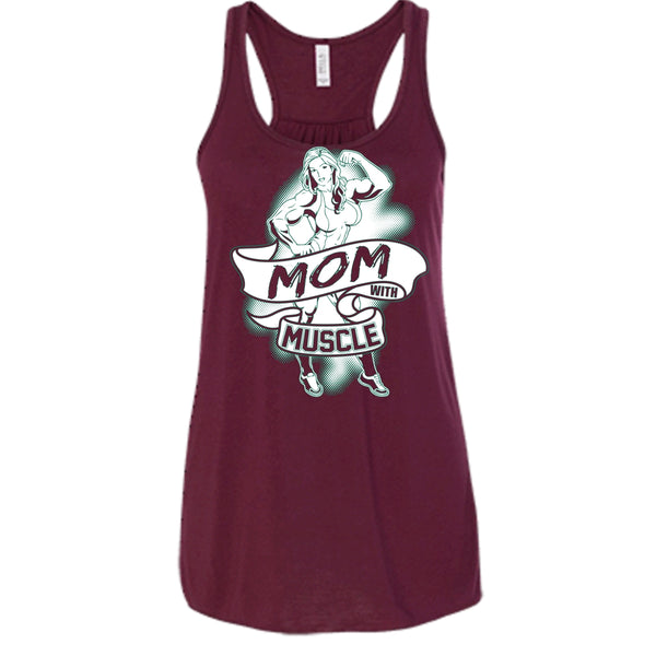 Mom With Muscle T Shirt, Gift For Mom Tank Top