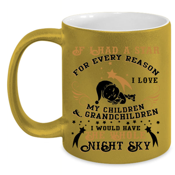 Cute Grandparent Coffee Mug, I Love My Children And Grandchildren Accent Mug