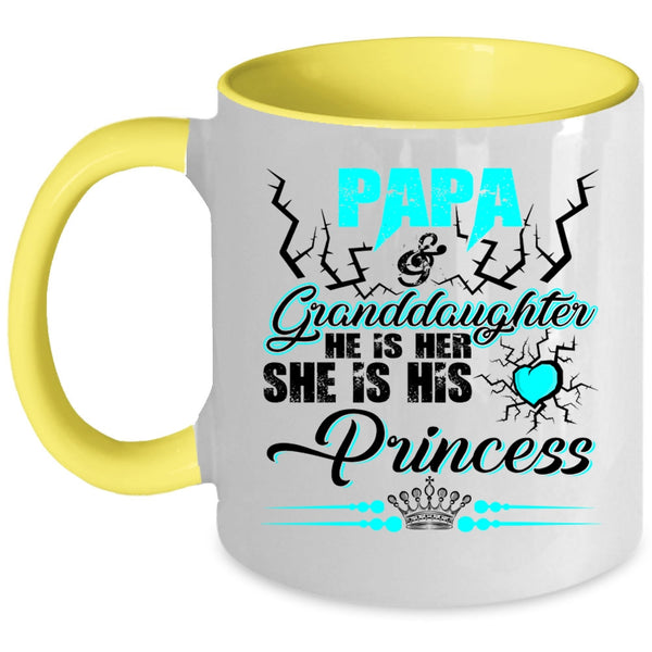 Cool Papa Coffee Mug, Papa And Granddaughter Accent Mug