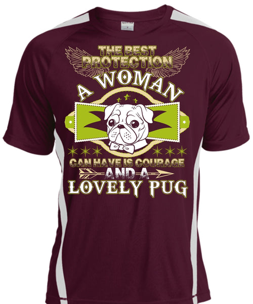 The Best Protection A Woman T Shirt, I Love Pug T Shirt, Cool Shirt