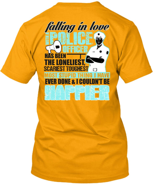 Falling In Love With A Police Officer T Shirt, I Love Police T Shirt