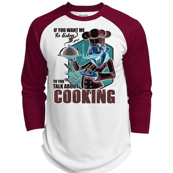 Talk About Cooking T Shirt, I Love Chef T Shirt, Awesome T-Shirts  (Polyester Game Baseball Jersey)