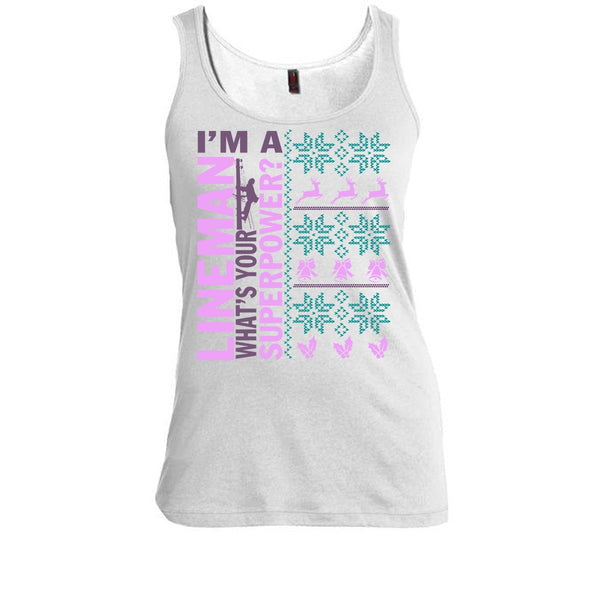 I'm A Lineman T Shirt, Lineman Merry Christmas Tank Top