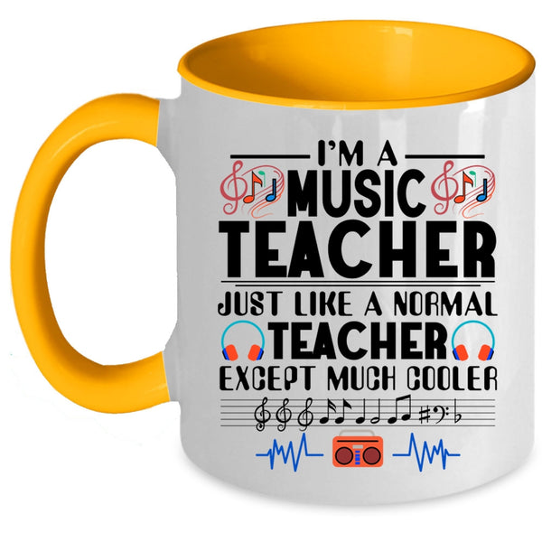 Awesome Teacher Coffee Mug, I'm A Music Teacher Accent Mug