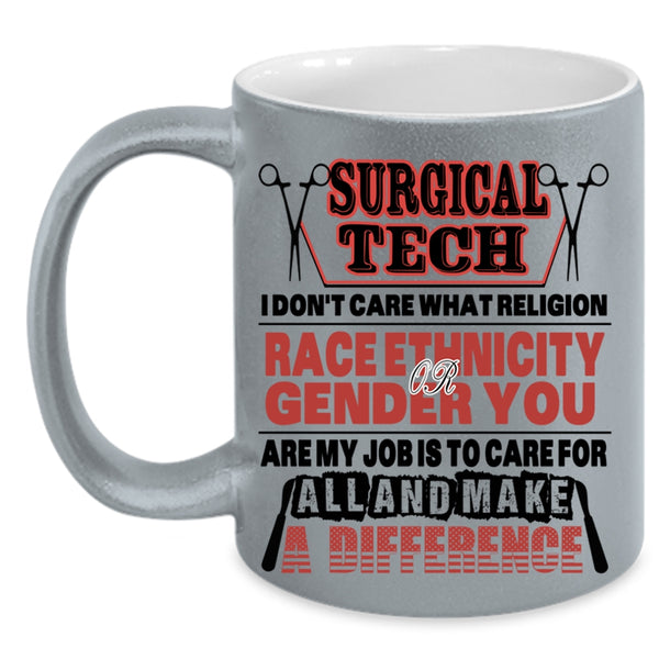 Cool Surgical Tech Coffee Mug, Surgical Tech Accent Mug