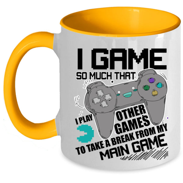 Funny Gift For Gamer Coffee Mug, I Game Accent Mug