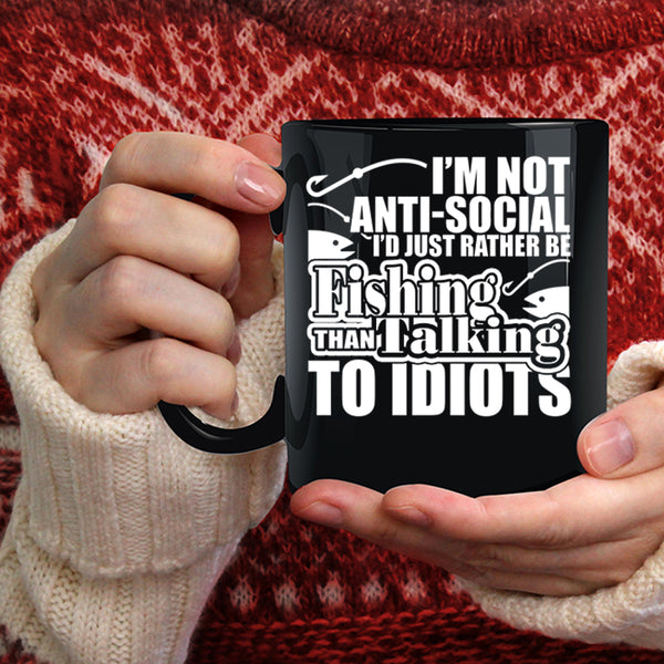 I'd Just Rather Be Fishing Coffee Mug, Funny Fishing Coffee Cup