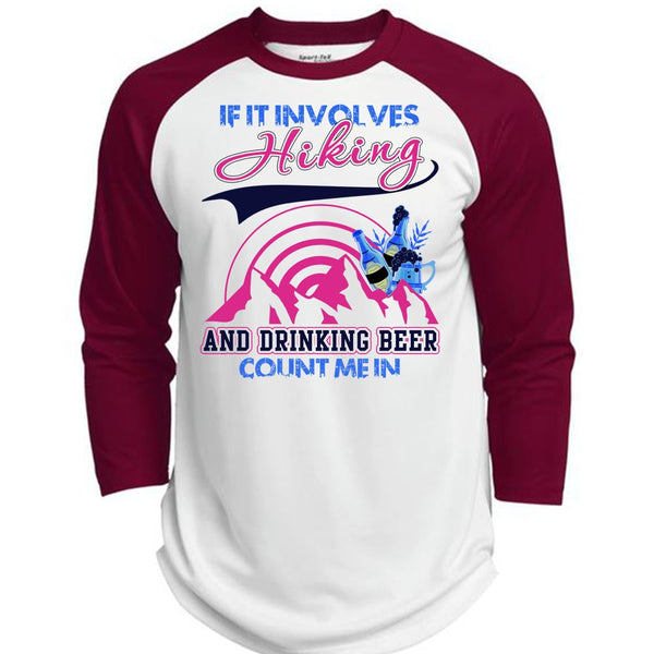 If It Involves Hiking T Shirt, I Love Hiking T Shirt, Awesome T-Shirts  (Polyester Game Baseball Jersey)