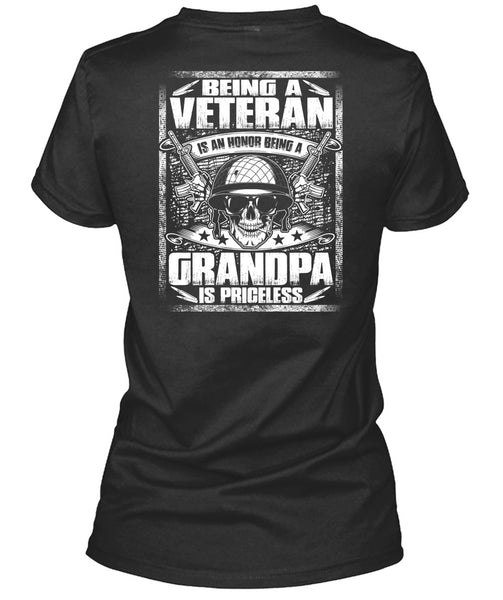 Being A Veteran T Shirt, Grandpa Is Priceless T Shirt