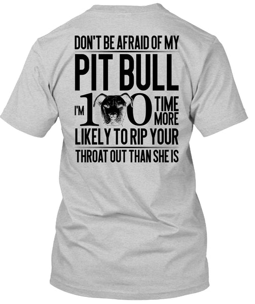 Don't Be Afraid Of My Pit Bull T Shirt, I Love Pit Bull T Shirt