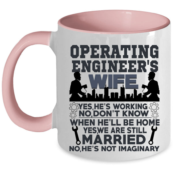 Just Married Coffee Mug, Operating Engineer's Wife Accent Mug