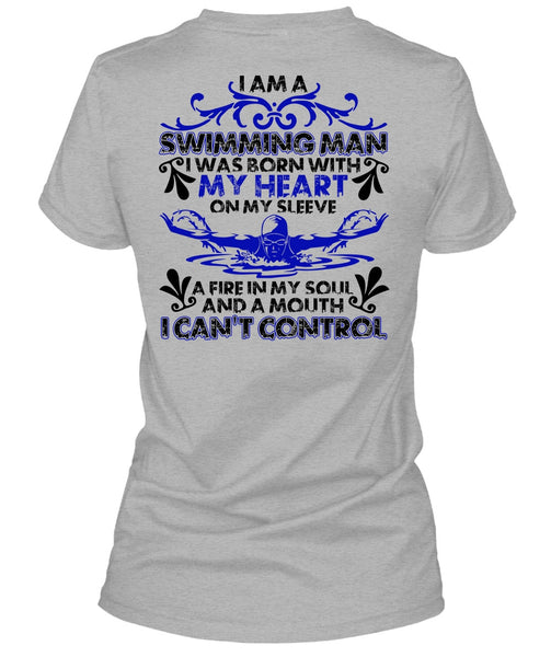I Am A Swimming Man T Shirt, I Love Swimming T Shirt