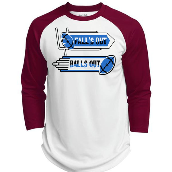 Fall's Out Balls Out T Shirt, I Love Football T Shirt, Awesome T-Shirts  (Polyester Game Baseball Jersey)