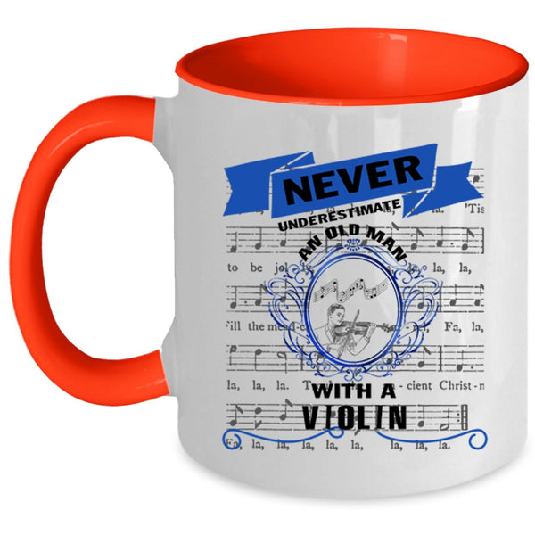 Cool Grandfather Coffee Mug, An Old Man With A Violin Accent Mug