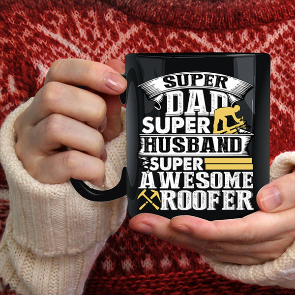 Dad Husband Coffee Mug, Awesome Roofer Coffee Cup