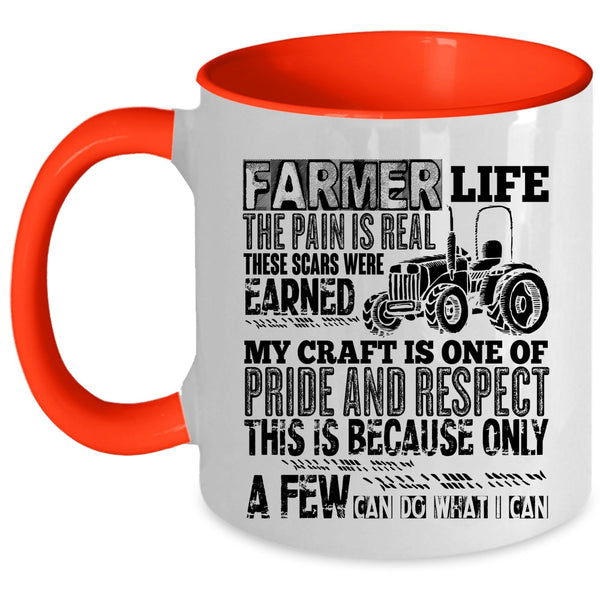 Cool Gift For Farmer Coffee Mug, Farmer Life Accent Mug