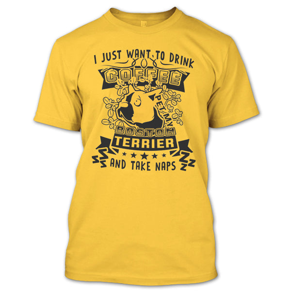 I Just Want To Drink Coffee T Shirt, Coolest Dog Lover T Shirt