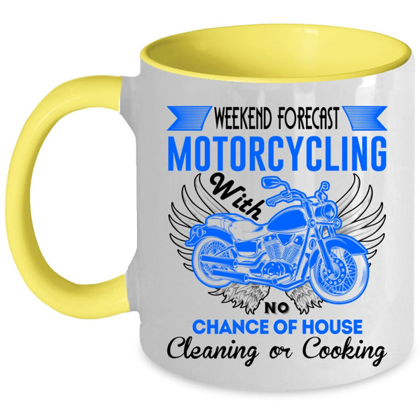 Chace Of Horse Cleaning Or Cooking Coffee Mug, Motorcycling Accent Mug