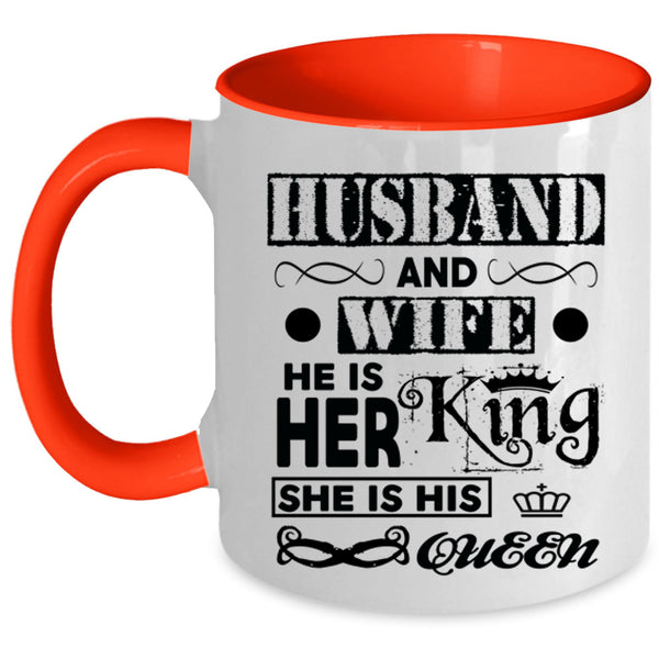 Cool Just Married Coffee Mug, Husband And Wife Accent Mug