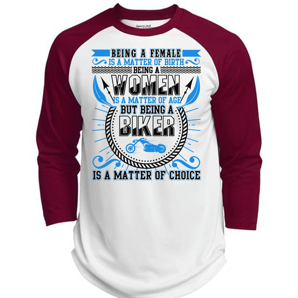 Being A Biker Is A Matter T Shirt, Being A Women T Shirt, Awesome T-Shirts  (Polyester Game Baseball Jersey)