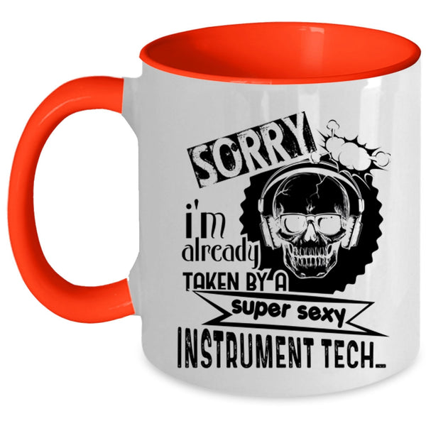 Cool Just Married Coffee Mug, I'm Already Taken By An Instrument Tech Accent Mug