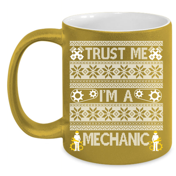 Trust Me I'm A Mechanic Coffee Mug, Merry Christmas Coffee Cup