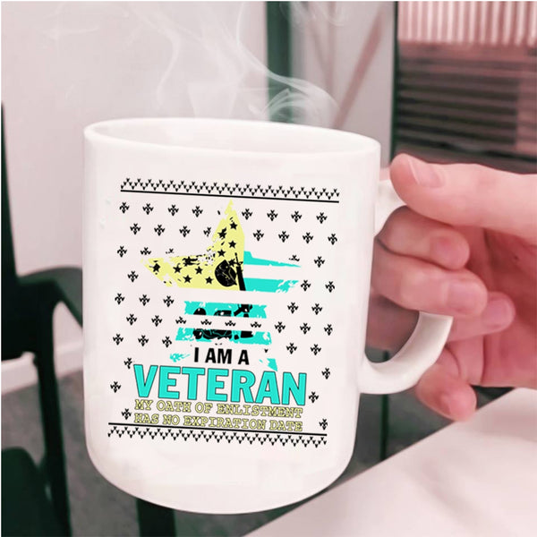 Awesome American Flag Coffee Mug, I Am A Veteran Cup