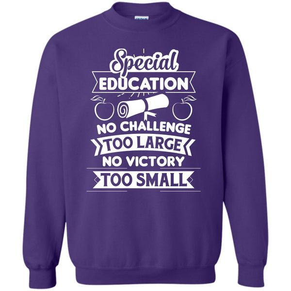 Special Education No Victory Too Small T Shirt, Teacher's Day T Shirt Sweatshirt