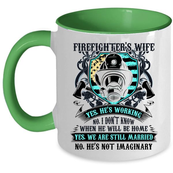 Cute Gift For Wedding Coffee Mug, Firefighter's Wife Accent Mug