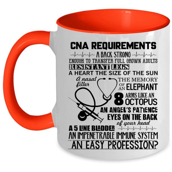 Best Gift For Nurse Coffee Mug, CAN Requirements Accent Mug