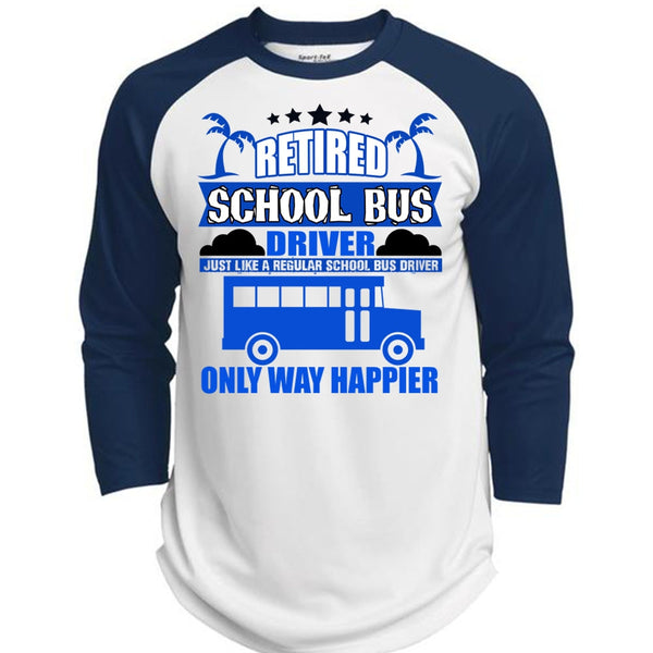 Retired School Bus Driver T Shirt, I Love Bus T Shirt, Awesome T-Shirts  (Polyester Game Baseball Jersey)