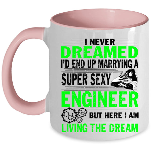 Just Married Coffee Mug, I'd End Up Marrying An Engineer Accent Mug