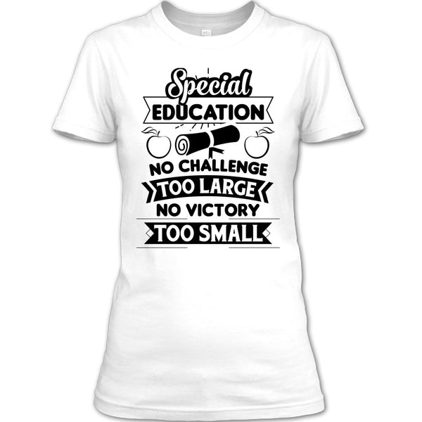 Special Education No Challenge Too Large T Shirt, Teacher's Day T Shirt T Shirt