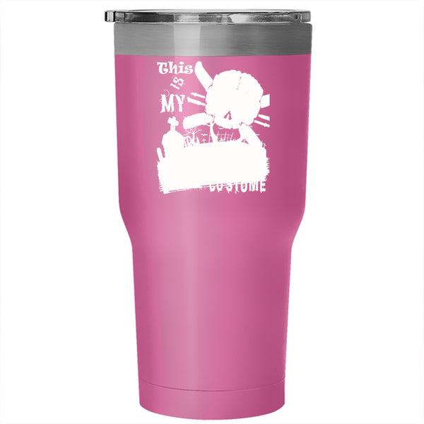 This is My Scary Ski Patroller Costume Tumbler 30 oz Stainless Steel, Halloween Travel Mug
