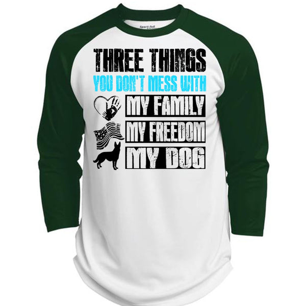 My Family My Freedom My Dog T Shirt, I Love Dog T Shirt, Awesome T-Shirts  (Polyester Game Baseball Jersey)
