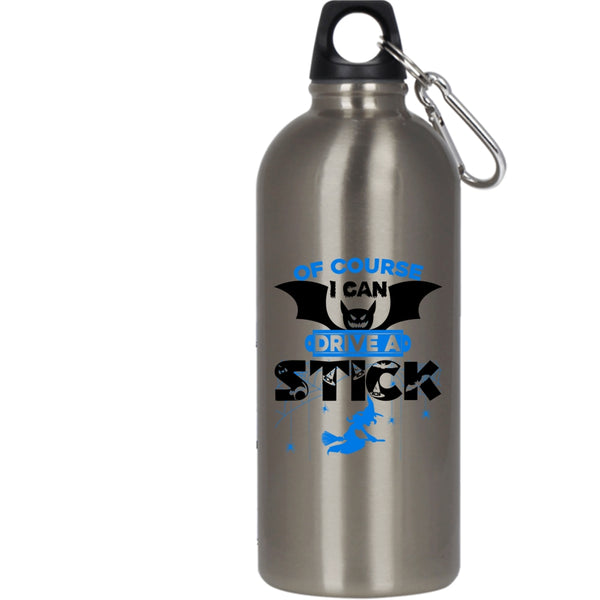 I Can Drive A Stick 20 oz Stainless Steel Bottle,Awesome Halloween Outdoor Sports Water Bottle